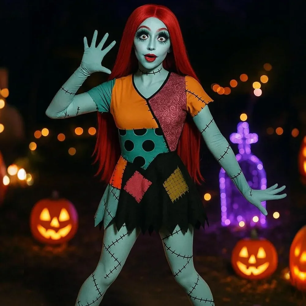 Red Straight Wig Halloween Costume